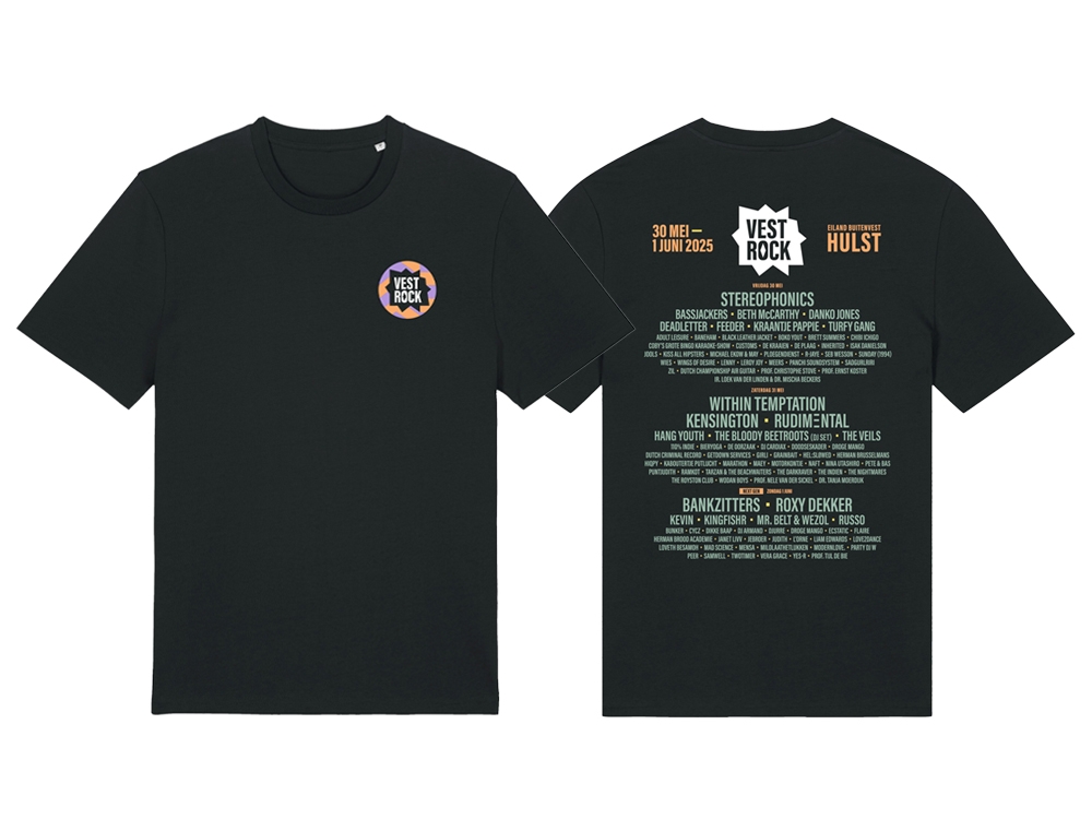 Line-up T-shirt 2025 Zwart