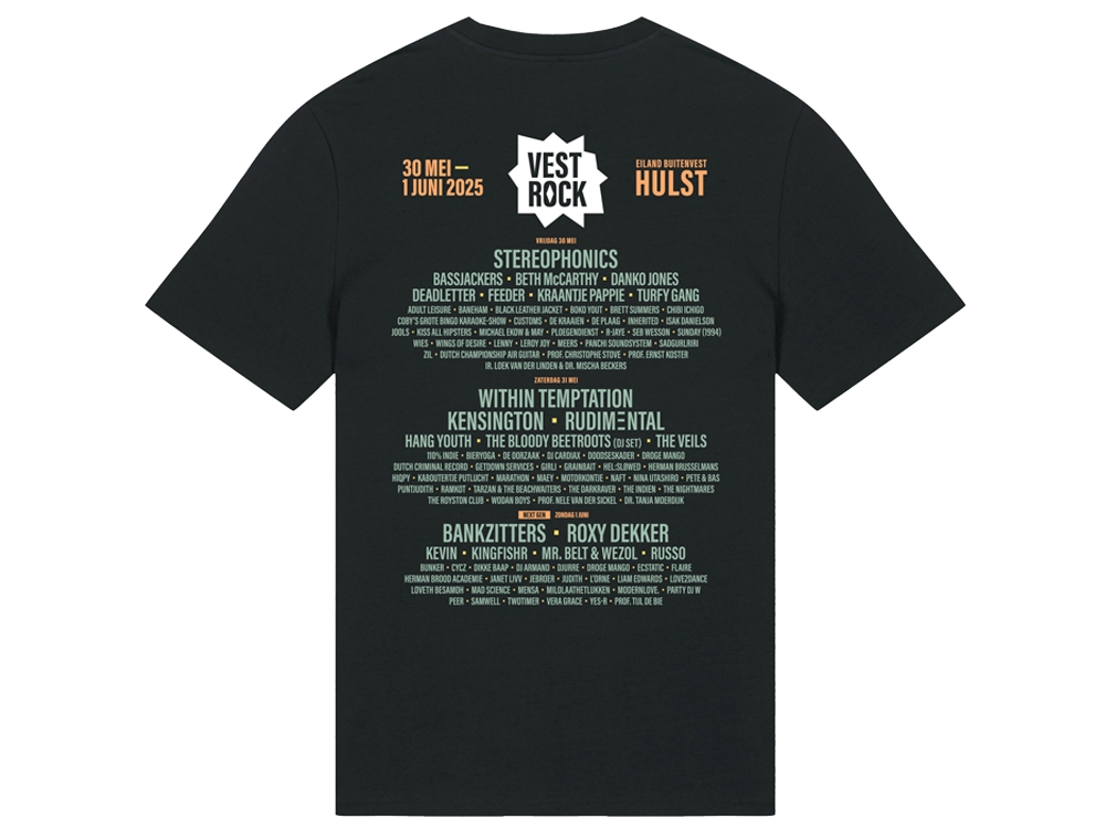 Line-up T-shirt 2025 Zwart