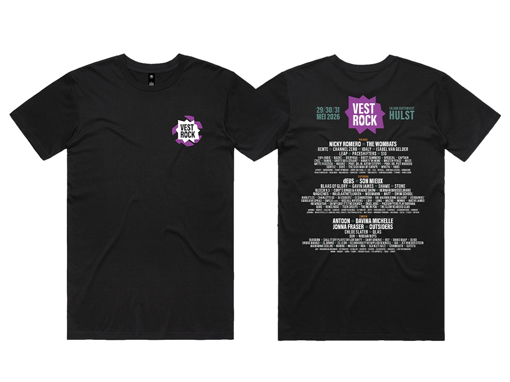 Line-up T-shirt 2026 Zwart